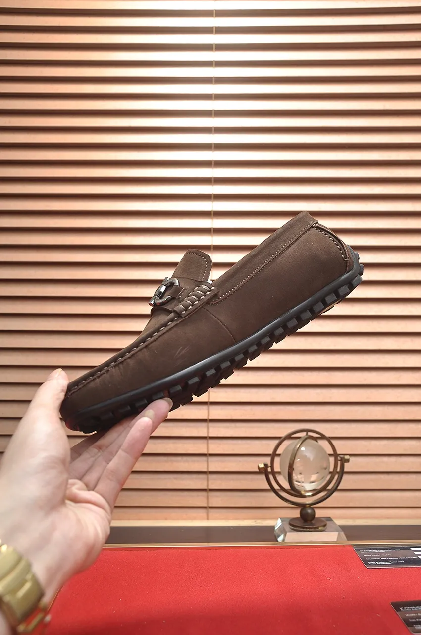 Men's shoes 💰460💶 [Ferragamo/Ferragamo] The latest model in the counter. Original imported open-sided fine cowhide hand-woven + imported 🐂 cowhide + original luxury metal buckle + original combination outsole. No pressure in comparison 38--44🎉
